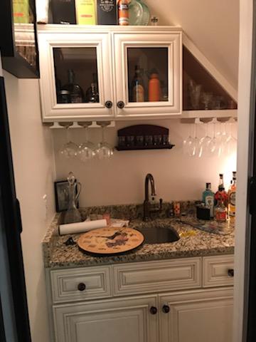 Remodeled bar in kitchen