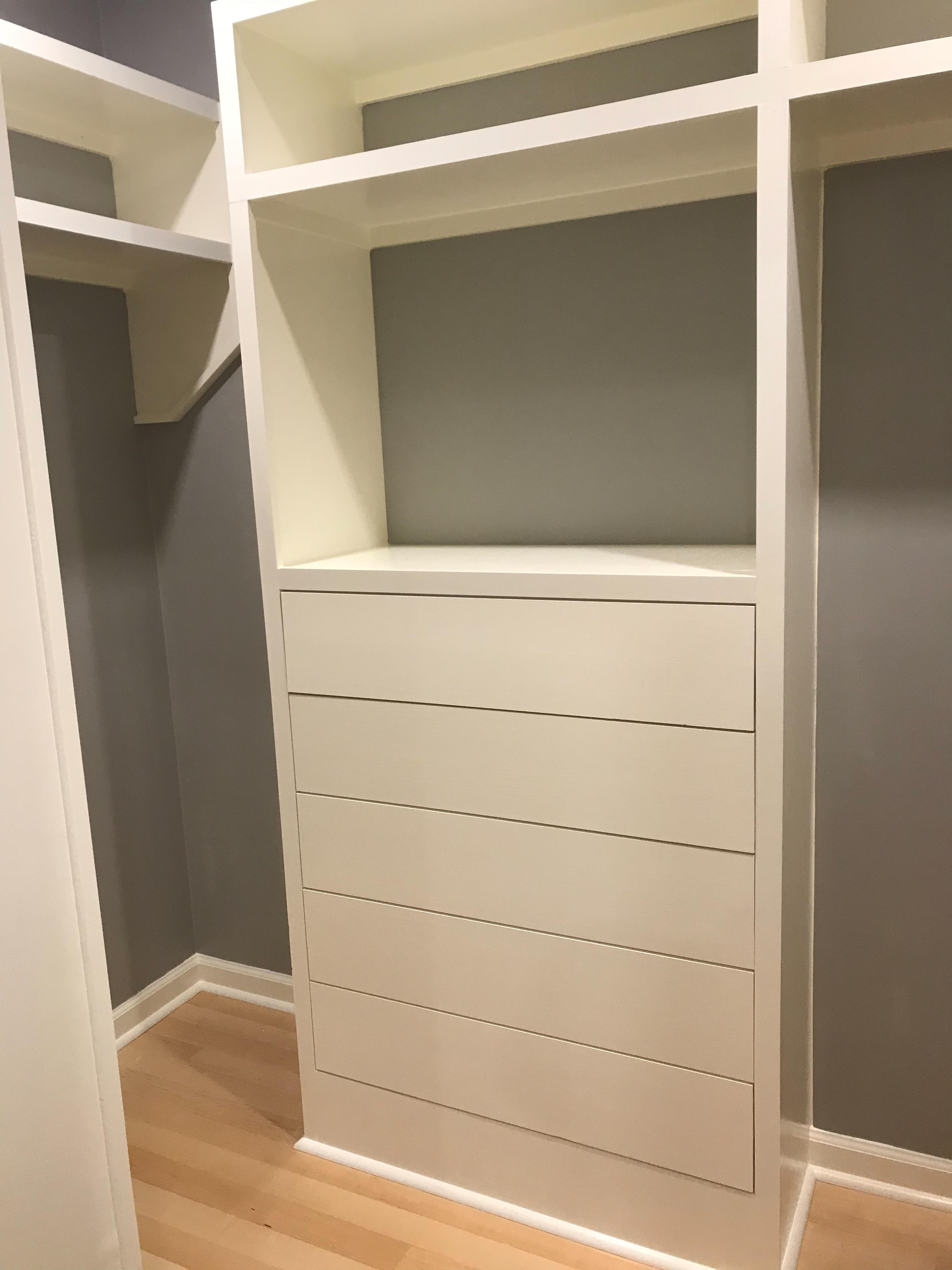 Modern closet space for clothes
